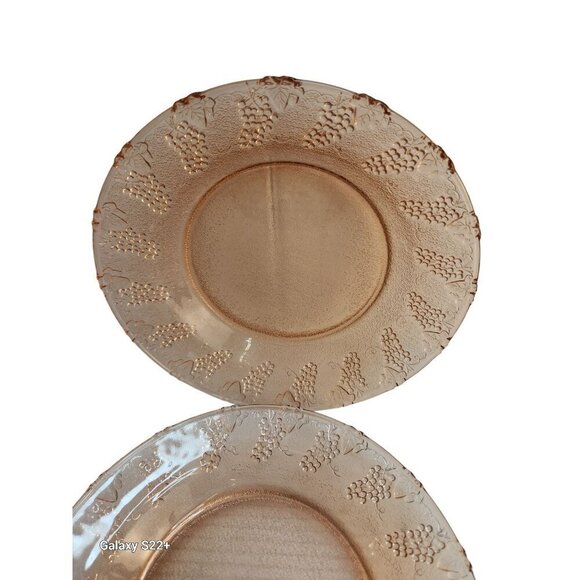 KIG Indonesia, Depression Pink Glass Serving Bowl, Salad, Fruit Harvest Grape S - Picture 7 of 8